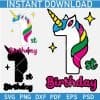 Unicorn Birthday one Layered SVG