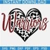 Warriors Leopard Prints Heart Symbol SVG