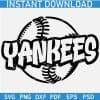 Yankees Baseball Ball SVG