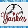 Yankees Baseball Ball SVG