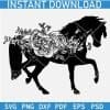 Floral dancing Horse Vector SVG