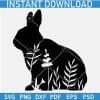 Floral Bunny Silhouette SVG