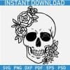 Floral Halloween Skull Smiling SVG