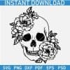 Floral Halloween Skull SVG