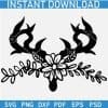 Floral Animal Skull SVG