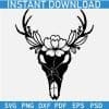 Floral Deer Skull SVG