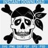 Skull through cross bones bandana SVG