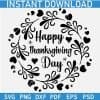 Happy Thanks Giving Day Wreath SVG