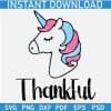 Thankful Unicorn SVG