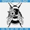 Floral Bee SVG
