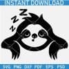 Sloth zzz Silhouette SVG