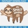 My Animal Spirit Sloth on a Branch SVG