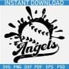 Angels Baseball Ball Splash SVG