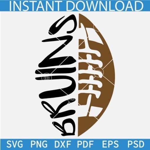 Bruins Football Ball SVG
