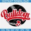 Bulldogs Baseball Ball SVG