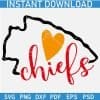 Chiefs Logo Outline with Heart Symbol SVG