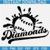 Diamonds baseball Ball splash SVG