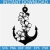 Floral Anchor SVG