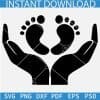 Hands Holding Baby Feet SVG