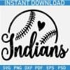 Indians Half Baseball ball SVG