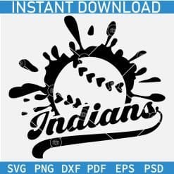 Indians baseball Ball splash SVG