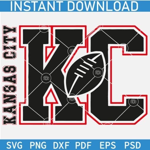 Kansas City KC Football SVG