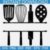 Kitchen Spatula Name Frame SVG