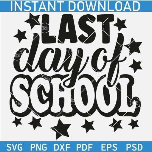 Last Day of School Silhouette SVG