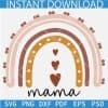 Mama Boho Rainbow with heart Symbol SVG