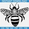 Bee spreading wings SVG