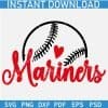 Mariners Half Baseball ball SVG