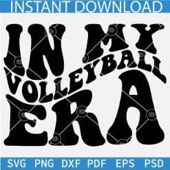  In My Volleyball Era Wavy Text SVG,