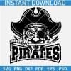 Pirates Logo Biting Knife SVG