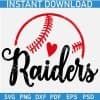 Raiders Half Baseball ball SVG