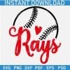 Rays Half Baseball ball SVG