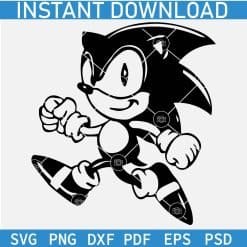 sonic The Hedgehog silhouette SVG