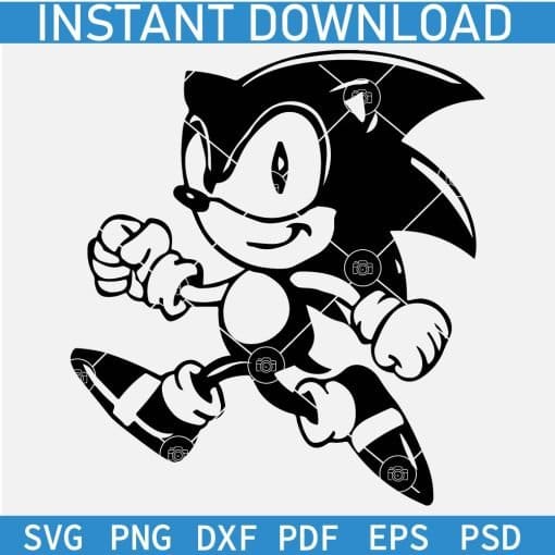sonic The Hedgehog silhouette SVG