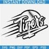 Tigers baseball ball on motion SVG