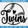 Twins Baseball Ball SVG