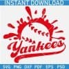 Yankees baseball Team Splash SVG