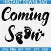 Coming Soon Baby Feet SVG