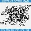 Butterfly on rose flower SVG