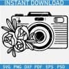 Floral Camera SVG
