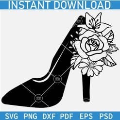 Floral High Heel SVG