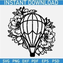 Floral Parachute SVG