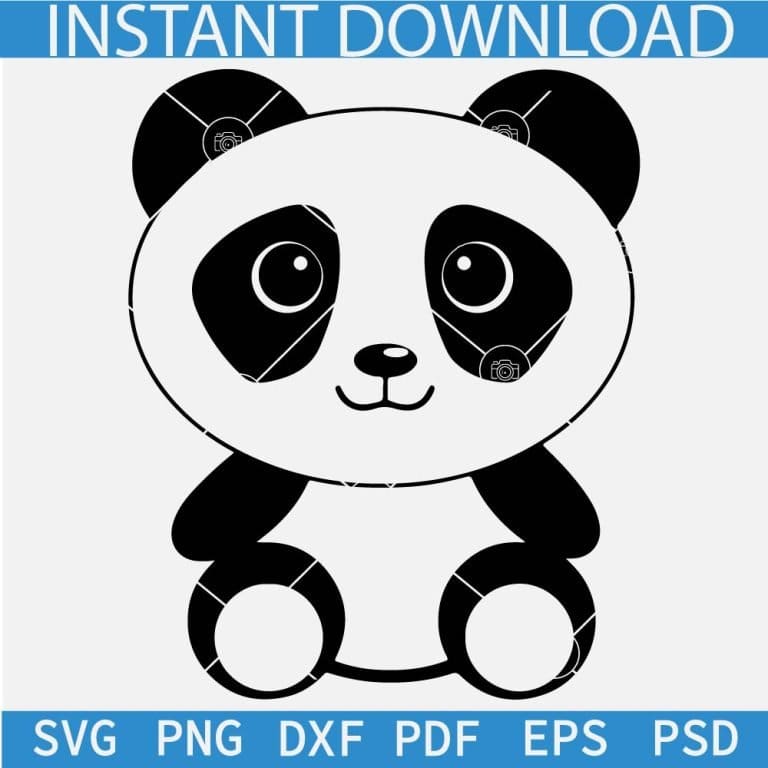 Baby Panda SVG, Panda Bear SVG, Cute Baby Bear Silhouette Clip Art, zoo ...