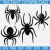 Black Spider Bundle SVG, Halloween Spider Bundle SVG, Spider silhouette Bundle SVG