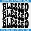 Blessed Stacked Retro Wavy Text SVG