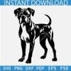 Standing Boxer Dog SVG