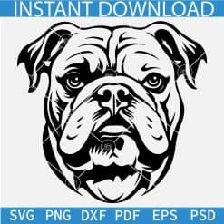Bulldog Head SVG